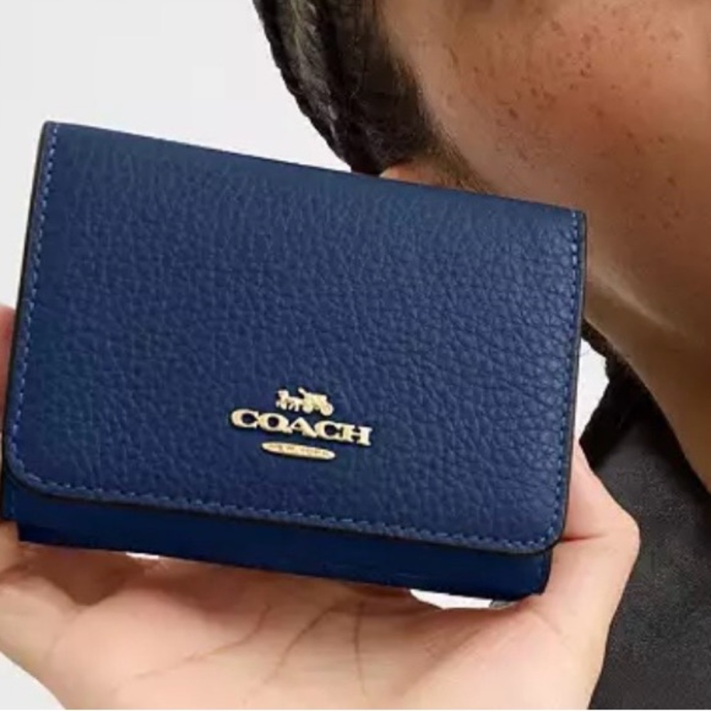 Coach Blue Leather Wallet